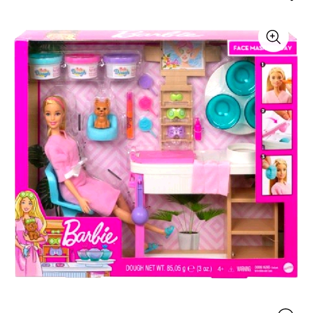 Barbie Face Mask Spa Day Play Set